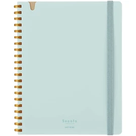 Kokuyo Sooofa Soft Ring Notebook, B6 Modified, 0.2 inch (4 mm) Square Ruled, Cut-Off, 80 Sheets Light Blue, SV748S4-LB (Set of 3)