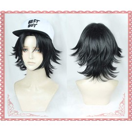 Heat-resistant Cosplay Wig, Second Castle, Jiro Yamada, Disguise, Wig, Cos Wig + 3 Bonus Pieces, Dedicated Net, Hairpin and Memo Pad Included