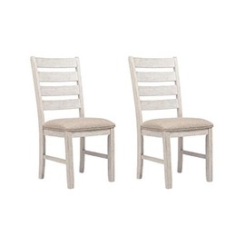 Signature Design by Ashley Skempton Dining Room Chair, White/Light Brown