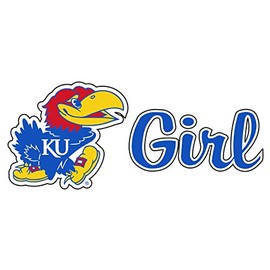 Craftique Kansas Decal (JAYHAWK GIRL DECAL (4",6"), 4 in)