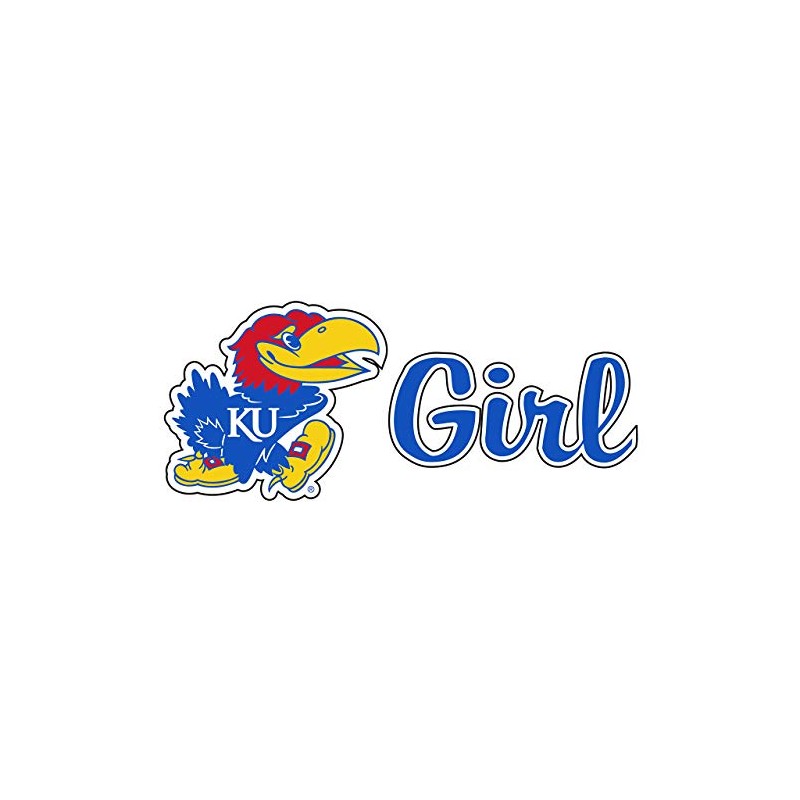 Craftique Kansas Decal (JAYHAWK GIRL DECAL (4",6"), 4 in)