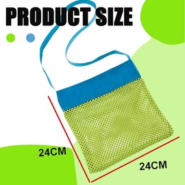 SULIUDAJI Beach Toy Bag, Large and Small, Beach Bag, Mesh Bag, Reusable and Foldable Children's Tidy Bag for Beach, Picnic, Swimming Pool, Laundry Bag, Family, Holiday