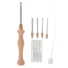 Punch Needle Tool Solid Wood Handle Adjustable 5mm 3.5mm 2.5mm 2mm 1.6mm Embroidery Pen Needles Kit