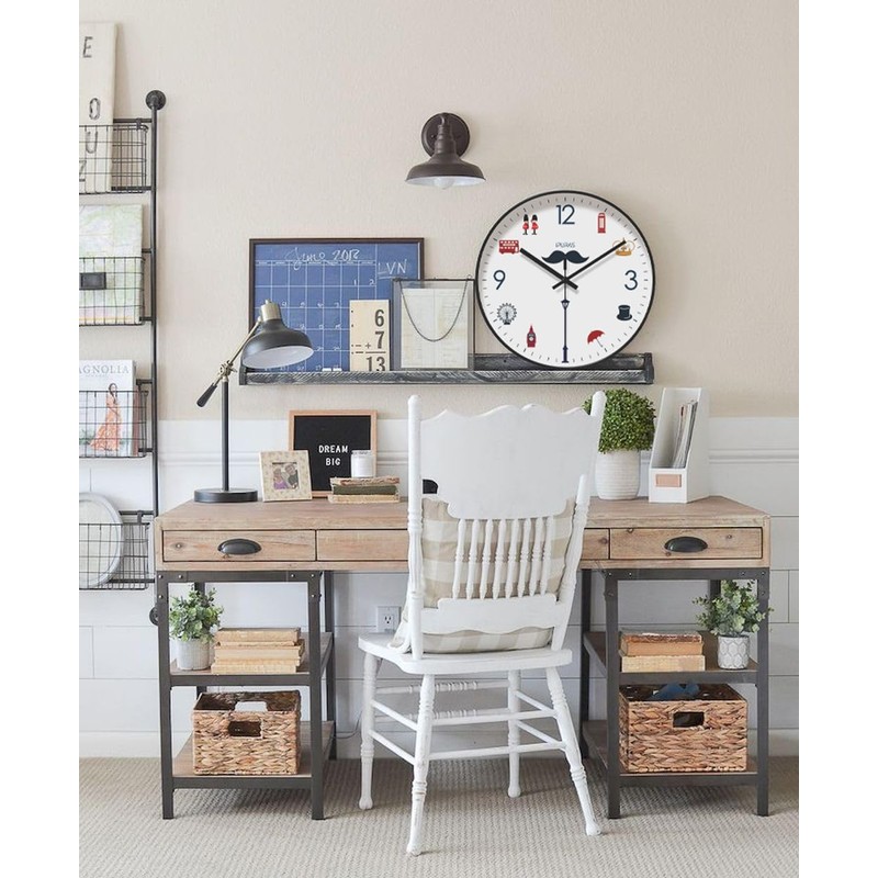 Lottogo Wall Clock 10 Inch Wall Clock for Living Room