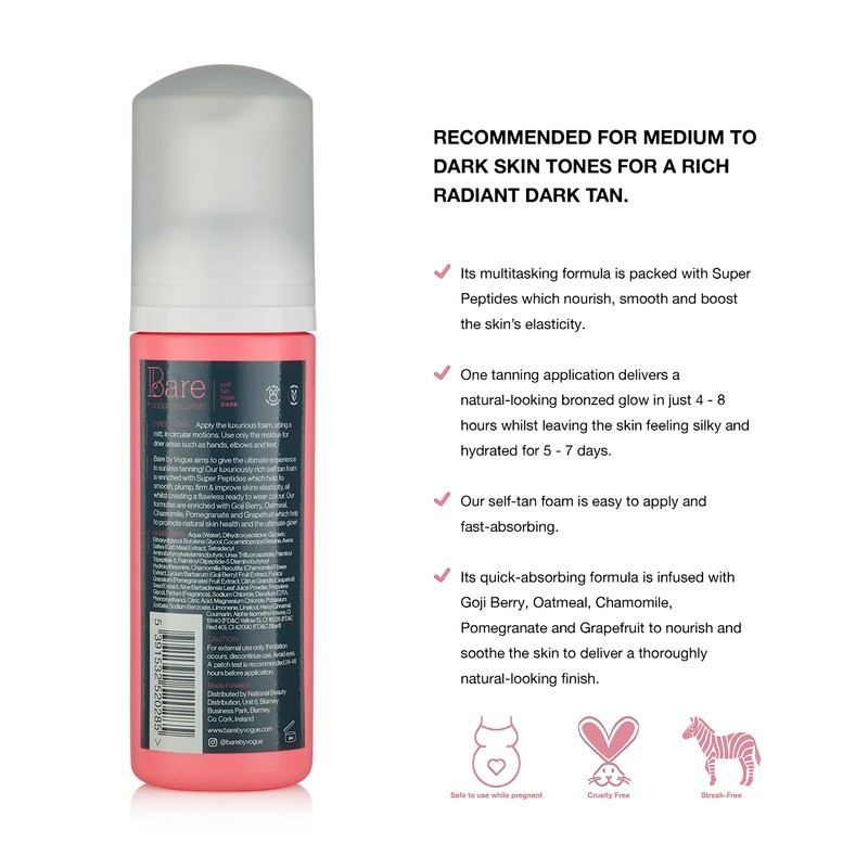 Bare by Vogue - Dark Tan Self-Tanning Foam - Suitable