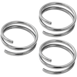 Beavorty 3pcs Stylish Adjustable Sterling Silver Thumb Ring for Women Chic Open Finger Ring Versatile Jewelry for Parties and Everyday Wear Skin Friendly Occasions