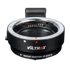 VILTROX EF-EOS M Auto Focus Lens Mount Adapter Converter Ring Compatible with Canon EF/EF-S Lens to EOS-M (EF-M Mount) Mirrorless Camera EOS M1 M2 M3 M5 M6 M10 M50 M100
