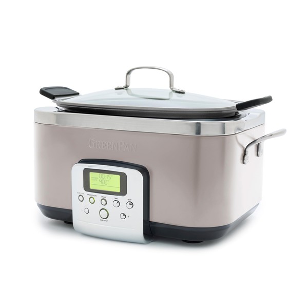 GreenPan Elite 8-in-1 Programmable 6QT Electric Slow Cooker, Dishwasher Safe
