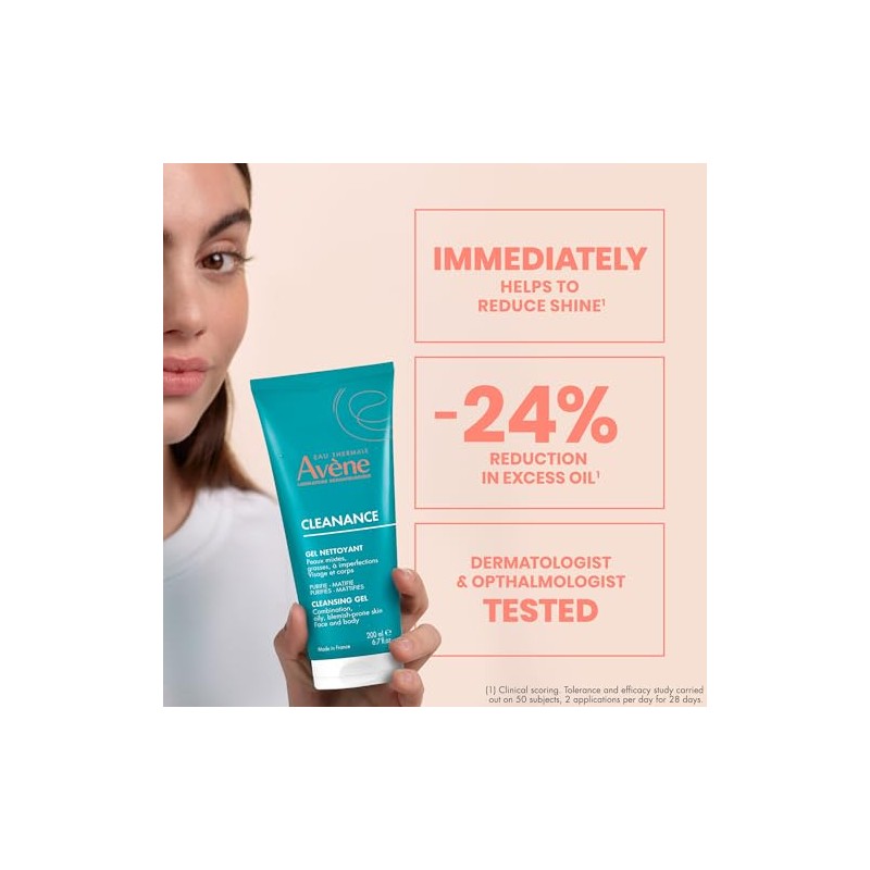 Eau Thermale Avène - Gel limpiador para cara y cuerpo,