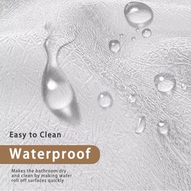 EMLTHORY Shower Curtain Waterproof Heavy Duty Vinyl PEVA 48x48 Unlined Frosted Bathroom Window Curtain with Hooks