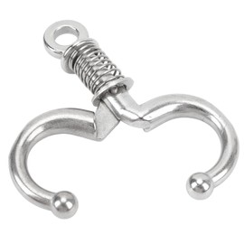 Yechiry Cattle Nose Ring, Adjustable Stainless Steel Spring Type Cattle Nose Pliers, Livestock Nose Ring | Metal Cow Nose Pliers | Animals Equipment | Bull Nose Ring for Livestock (M)
