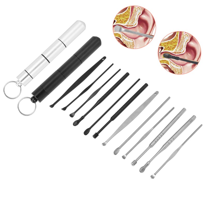 Set of 2 Earwax Remover Tool Kit, Stainless Steel Ear