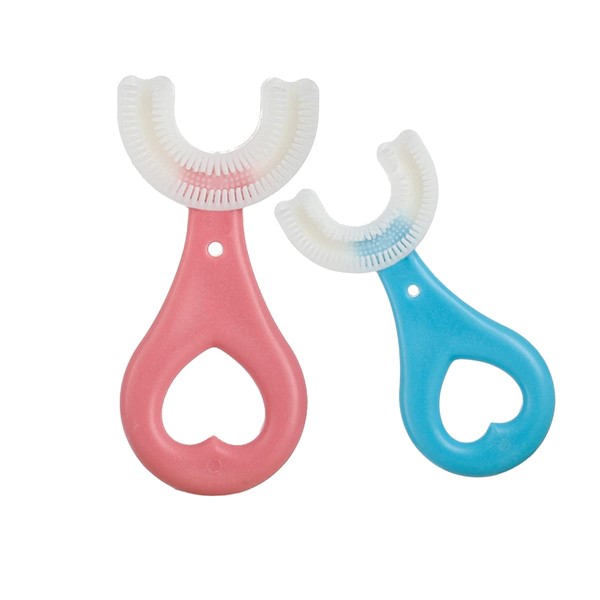 claiol claiol 2 Pcs U-Shaped Kids Toothbrush, Premium Soft Manual