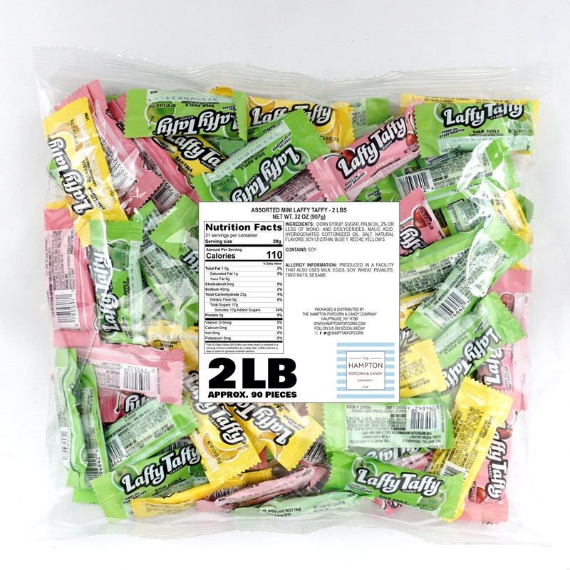 Laffy Taffy Candy, 2lb Bulk Bag (Approx. 90 Pieces), Delicious