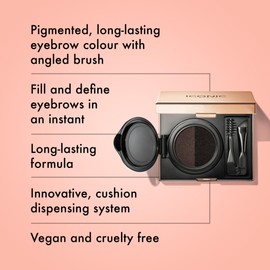 ICONIC LONDON Eyebrow Cushion 2 Colour Sculpter | Fill and Define Eyebrows, Includes a Double Sided Applicator, (Black Brown)