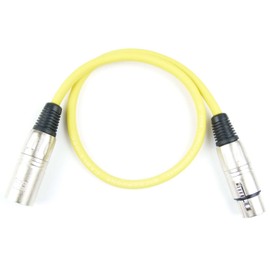 Adam Hall Cables 3 Star MMF 0050 YEL Microphone Cable XLR Female to XLR Male 0.5 m Yellow