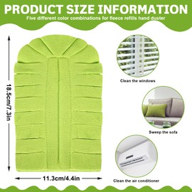 ZHAYAO 10 Pcs Duster Refill Fleece Refills for Swiffer Hand Duster, 360 Degree Dusters Refills, Reusable Duster Pads Washable Dusters for Cleaning Ceiling Fan Hardwoods Window Kitchen Floor