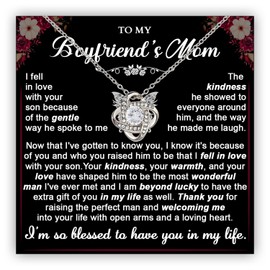 To My Boyfriends Mom Necklace, Boyfriend's Mom Necklace, Boyfriends Mom Birthday Gift, Boyfriends Mom Gifts From Girlfriend, Christmas Gifts For Your Boyfriends Mom