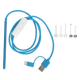 3‑In‑1 Visual Earpick Visible Ear Spoon Long Handle Examination Endoscope Ear Wax Removal Tool Blue