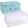 UOONY 3pack Plastic Organizer Box 36 Grids Craft Storage with