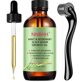 NNBHH Rosemary Hair Growth Oil – Natural Essential Oil for Scalp Care, Thicker & Fuller Hair, Nourishing & Strengthening, 100% Pure & Organic for Dry Scalp, Frizz Control & Split Ends