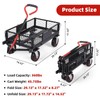 360 Lbs Steel Garden Folding Wagon Cart Heavy Duty with