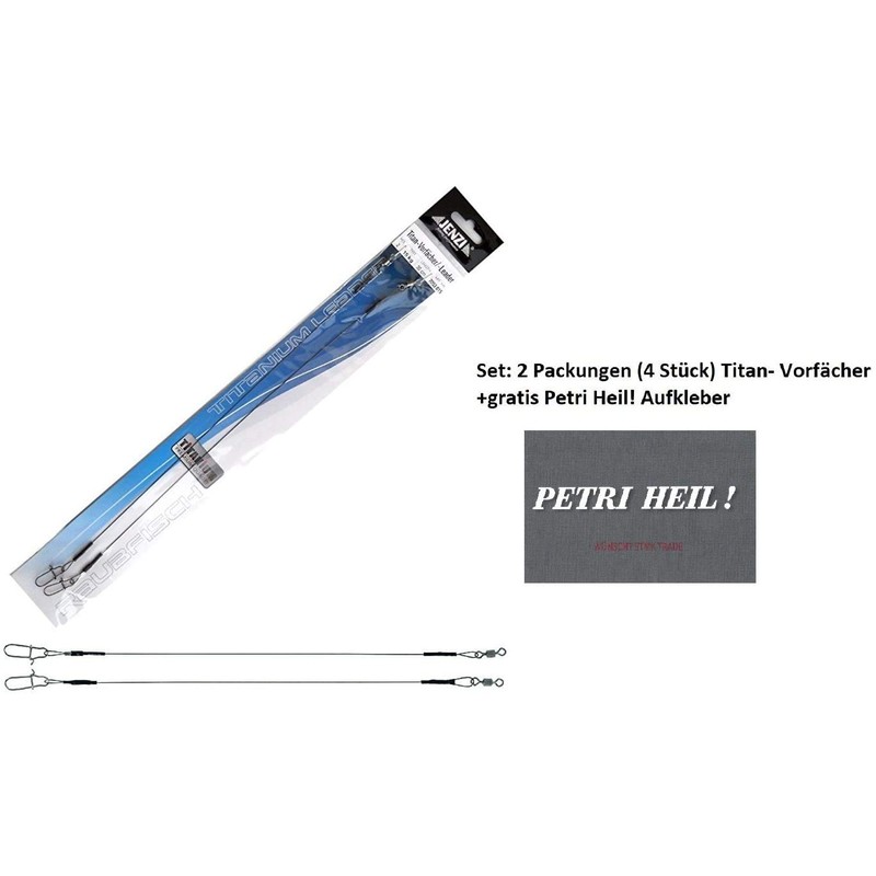 blntackle76 Set: 2 packs (4 pieces) titanium leaders for successful