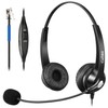 Callez RJ9 Phone Headset with Microphone Noise Cancelling, Office Telephone