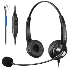 Callez RJ9 Phone Headset with Microphone Noise Cancelling, Office Telephone Headset Compatible with Cisco IP Phones 7940 7942 7945 7960 7962 7965 7821 7841 8811 8841 8845 8851 Plantronics M10 M12 M22