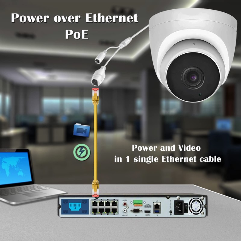 WiTi 5 Megapixel HD POE IP Camera Dome Metal for