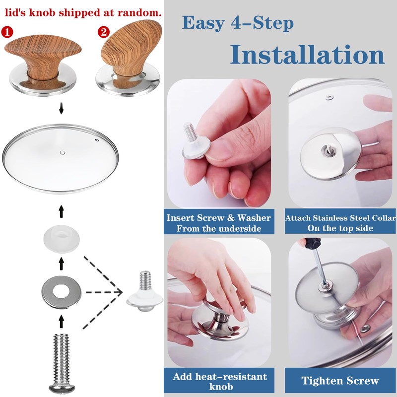 10 Inch Pan Lid, Tempered Replacement Pan Cover, 6,8,9.5,10.5,11,12,12.5 Inch