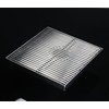 Sharpeye 8 Inch Square Shower Drain with Wedge Wire Grate,