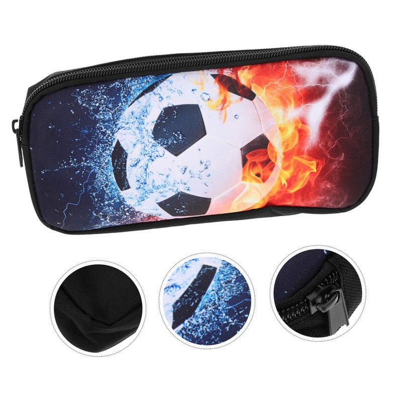 Gadpiparty Adorable Soccer Pencil Case Multi Function Storage Pouch for