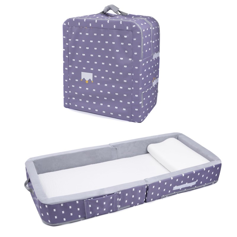 Mooedcoe Portable Toddler Travel Bed – Foldable Soft Foam Floor