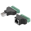 2pcs RJ45 Female Male to Screw Terminal 8 Pin CCTV