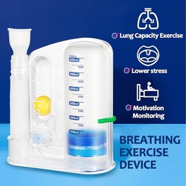 Breathing Exercise Device for Lungs, Lung Exerciser Device – Deep Breathing Trainer for Respiratory Health & Recovery