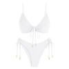 ZAFUL Women's Triangle Bikini Set O Ring Tie String Two