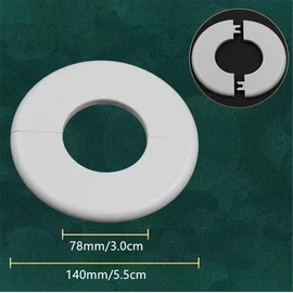 2 pcs Wall Split Flange Self-Adhesive tape Round Escutcheon Various pipes Plate Cover for Water Pipe Faucet Decoration Accessories (75in/3.0)