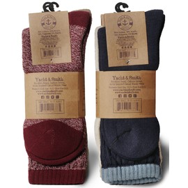 Yacht & Smith 6 Pairs Womens Scrunched Slouch Socks, Cotton Boot Socks Bulk Pack