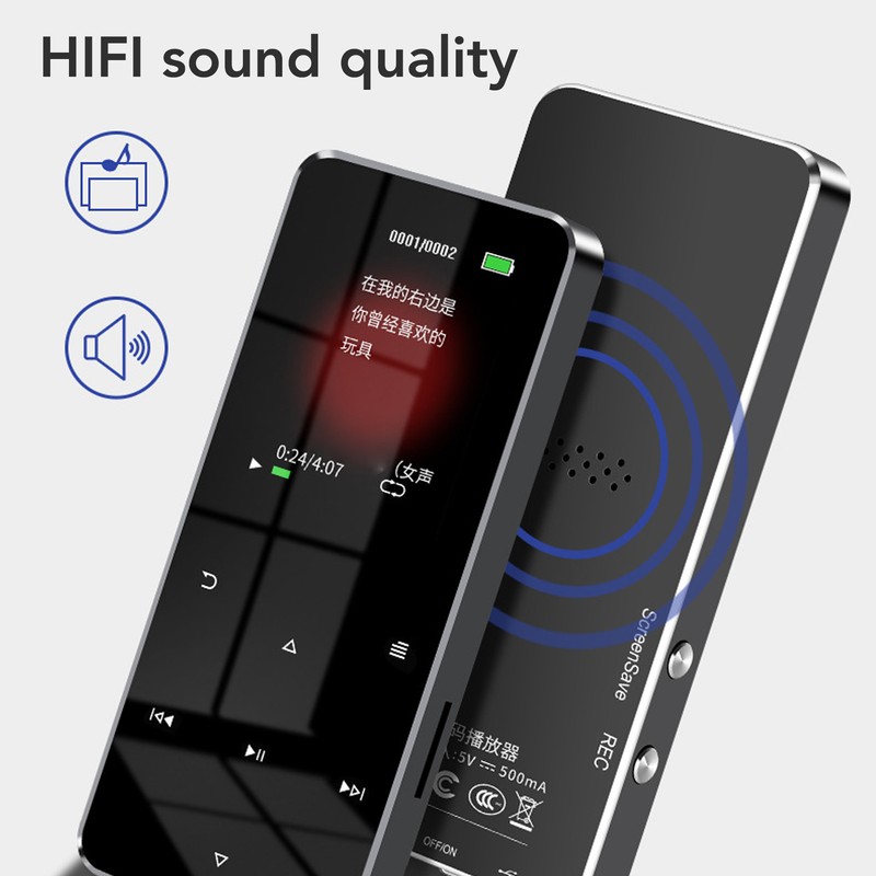 Bluetooth MP4 Player Touch Screen HiFi Lossless Sound Metal Shell