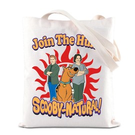 FOTAP Cartoon TV Show Inspired Tote Bag Sam Winchester Gift Magic Kingdom Gift Scooby Fan Gift Sc-oo-by Merch (The Hunt UK)