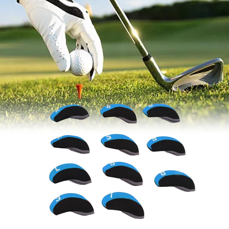 11PCS Golf Club Head Covers Neoprene Numbered Golf Club Head