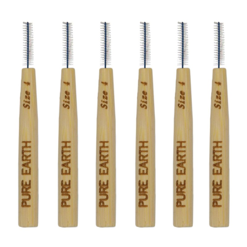 Pure Earth Essentials Bamboo Interdental Brushes - Biodegradable Interdental Brush