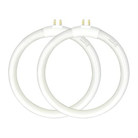 (2pack) 4.75’’ T4 Type 12W 6400K Circular Bulb Replacement for Magnifier Desk Light,Vanity Magnifying Makeup Mirror,Daylight 6500K Fluorescent Lamp