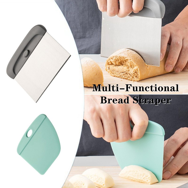 ZWxqysp 1 Set Bench Bread Scraper Professional Stainless Steel Dough