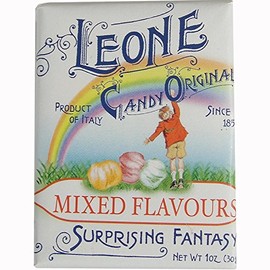 Pastiglie Leone Assorted Fruit Flavors Candy Mints In Retro Box, Three