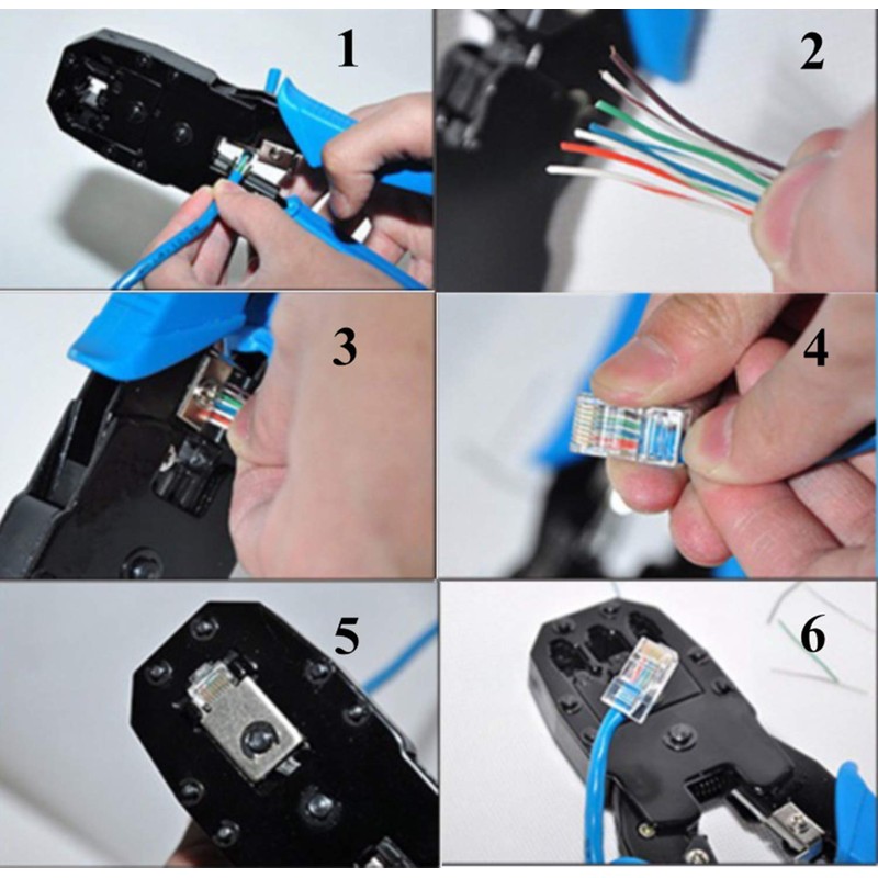 Gaobige rj45 Crimp Tool Kit, Cat5 Cat5e Crimping Tool with