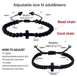 Christian Bracelets Gifts for Women Men,Religious Cross Bracelet Gifts for Mom/Daughter/Son/Friend/Him/Her,Inspirational Birthday Faith Based Jewelry Stocking Stuffers Gifts (Faith, Cord Chain)