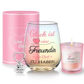Geschenke für Freundin Beste Freundin Geschenke Weingläser Jahrestag Geschenk Freundin Geburtstag Dankeschön Geschenke für Frauen Freundschaftsgeschenke Weihnachten Geburtstagsgeschenk für Freundin