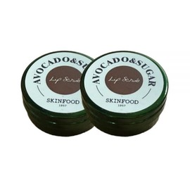 Skinfood Lip Care Exfoliation Avocado Sugar Lip Scrub Set of 2 / 스킨푸드 입술관리 각질제거 아보카도 슈가 립 스크럽 2개 세트